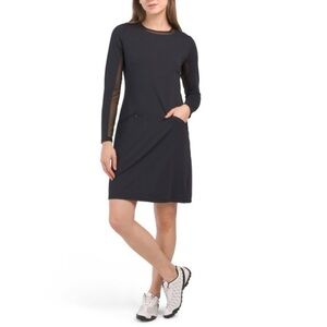 Ibkul M 50 UPF long mesh inset sleeve dress